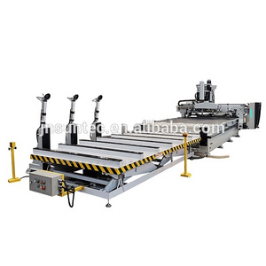 automatic loading unloading cnc nesting cnc woodworking cnc machine 9kw italy  spindle ATC   drilling  5+4  ST2040