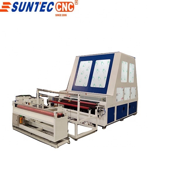 Textile fabric  garments cloth cutting  automatic feeding  level device  CO2 laser cutting machine  with CCD  ST2020