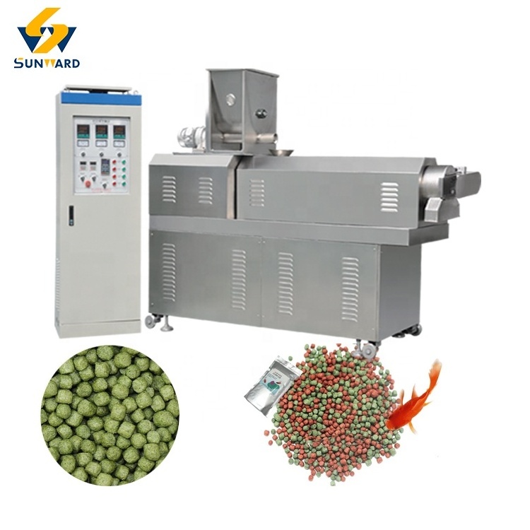 small extruder floating pellet feed maker poultry feed grinder and mixer mini fish feed making machine extruder