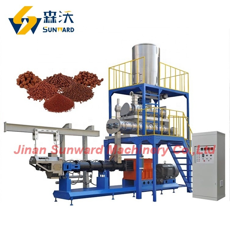 Fish Feed Granule Producing Machinery Plant Carp Fish Food Produce Line Machines Equipment