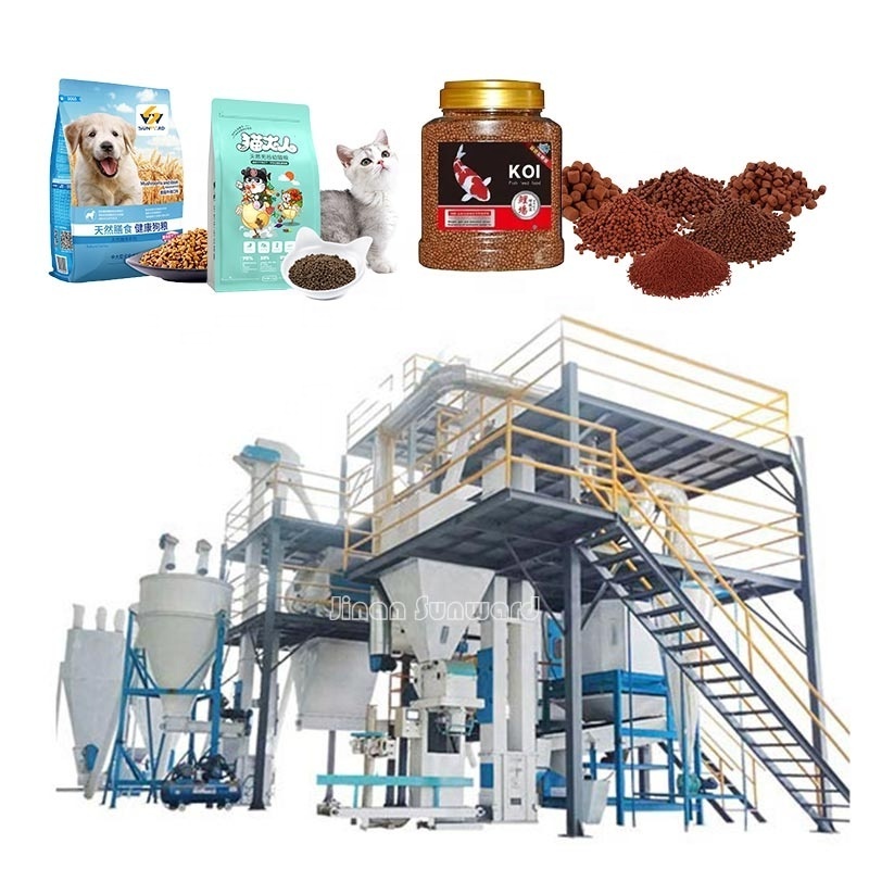 High quality pet food twin screw extruder Fully automatic dog food production line with 2 ton/h