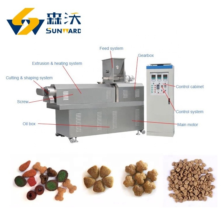 New products dry dog food processing line / dog cat pet food machine