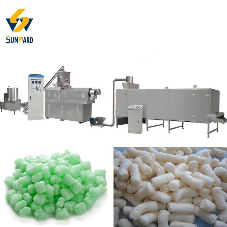 Bio Degradable packaging peanuts corn starch packing peanuts extruder foam peanut machine