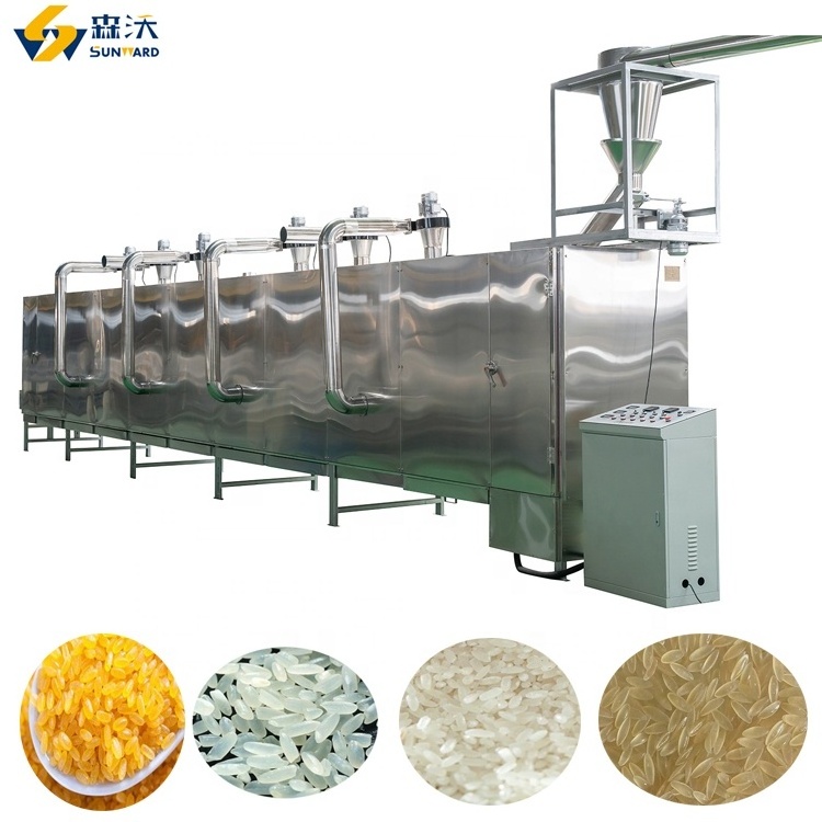 Automatic TSE78 TSE75 TSE95 600 kg/h 800 kg/h 1000kg/h output parboiled rice machines extruder FRK line machines