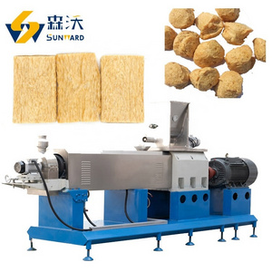 Sunward Double-screw extruder tsp iron fittings tvp machine soya protein machine chunks line