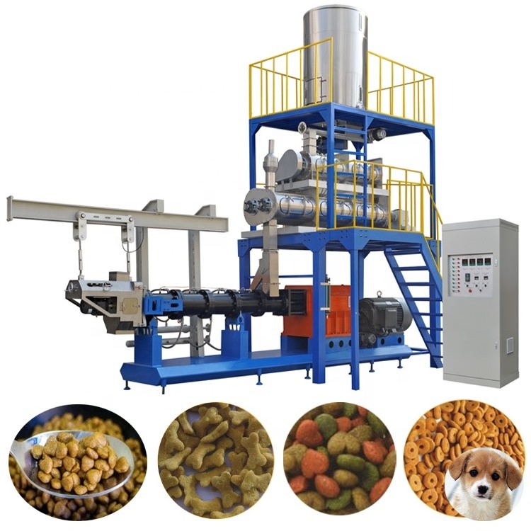 Full automatic big capacity 2 ton/h pet food makers dog food manufacturing machine pet food production line