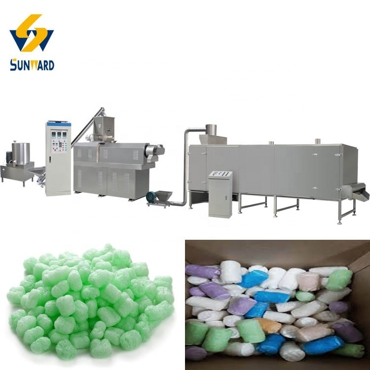 Eco-friendly Packaging Foam Peanuts Extrusion Machines Equipment Biodegradable Packing Peanuts Bulk Extruding Line Plant