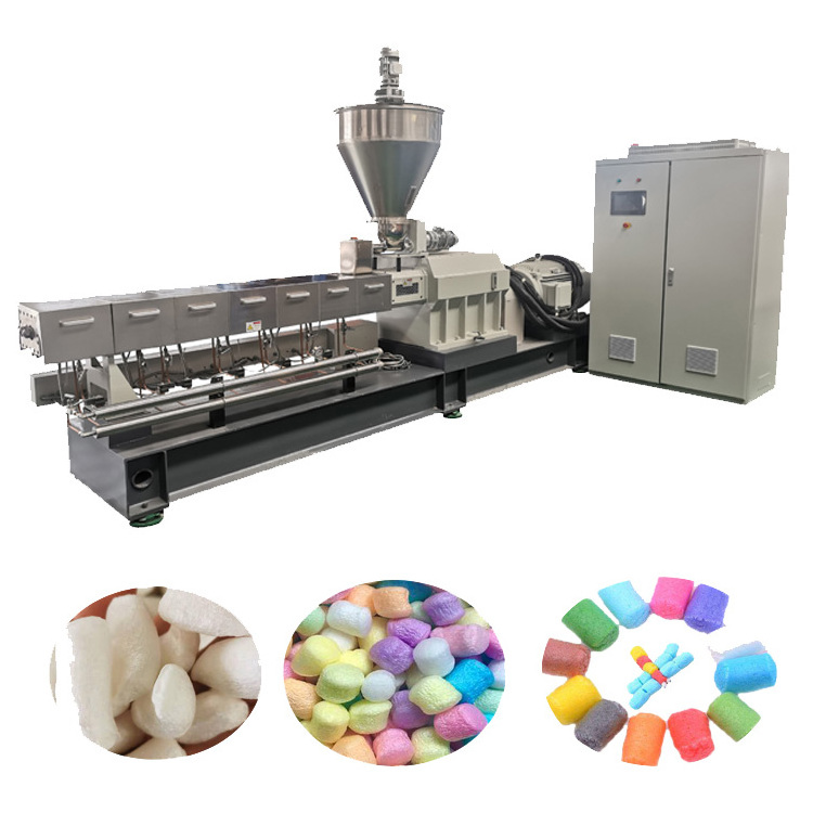 Large Scale Biodegradable Packing Peanuts Foam Production Line Modified Starch Filler Packing Peanuts Making Machine