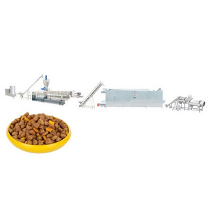 Puffed pet dog and cat food industry machinery croquettes pour chien extrusora bicolor