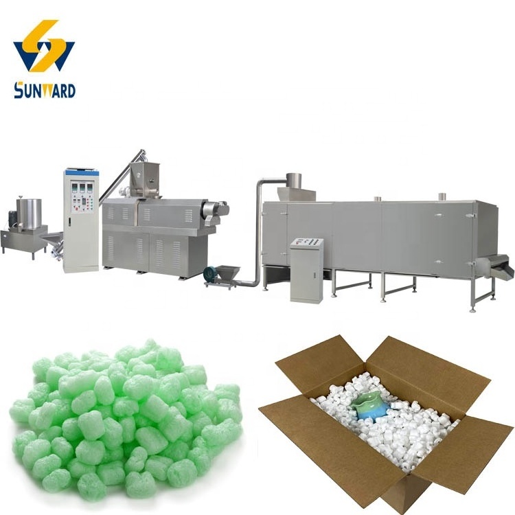 Biodegradable packing foam peanuts production line packing starch material extruder machine