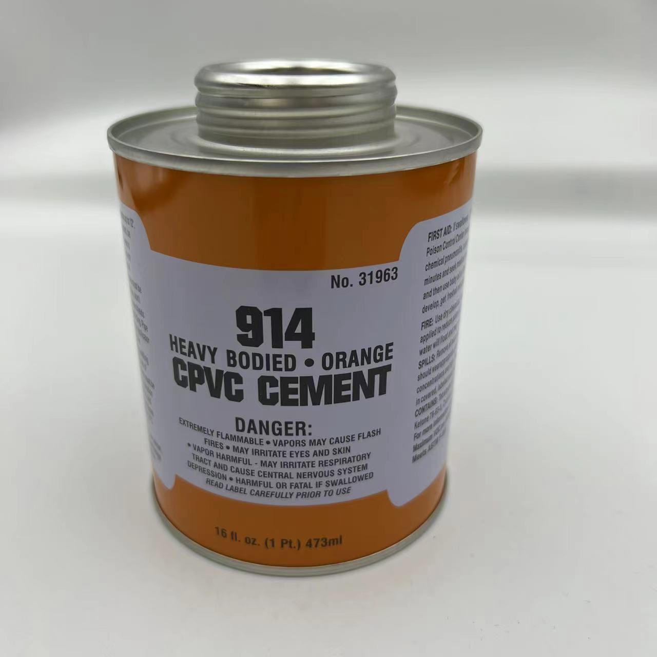 Very Fast Dry Low-VOC 914 Clear Grey pvc Pipe Glue Cement  with Brush Super Glue for Tube Industrial Building Adhesive