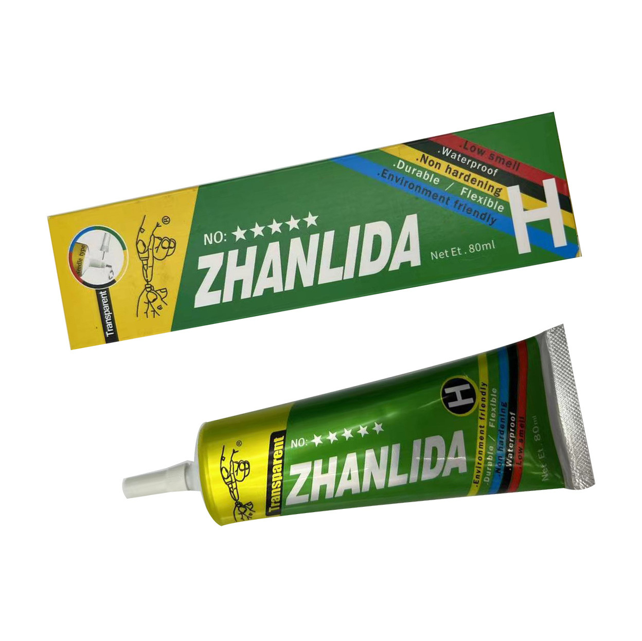 Zhanlida Transparent soft Jewelry adhesive 80ML slow-drying glue with needle outlet for Craft shoes clothing point drill