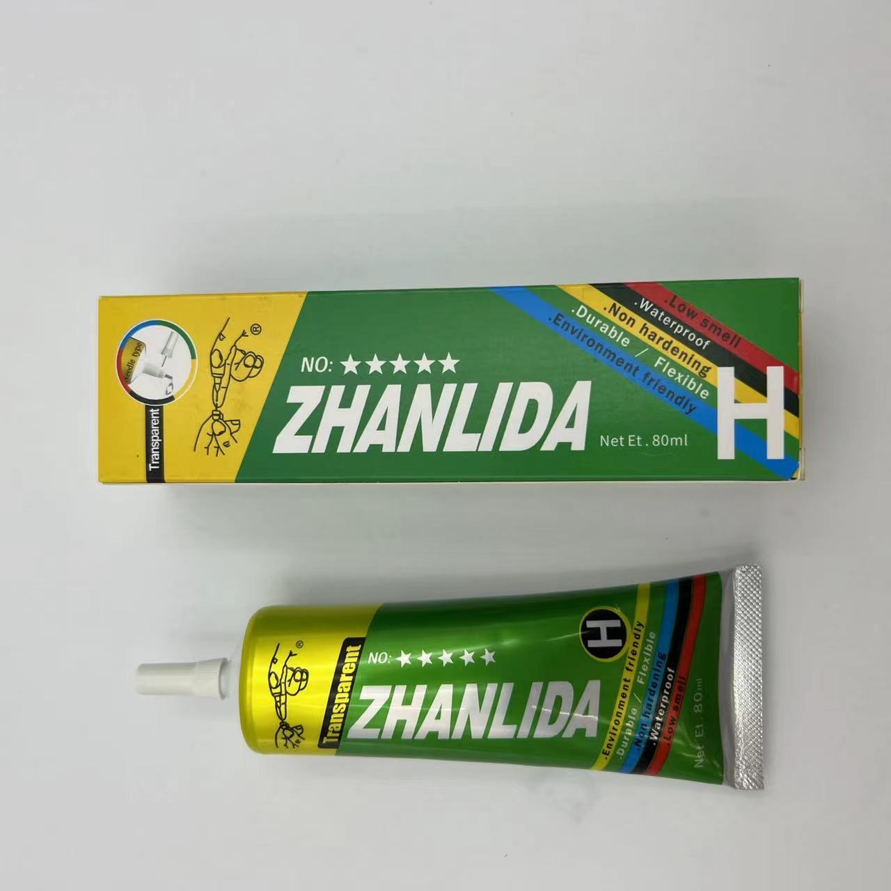 Zhanlida Transparent soft Jewelry adhesive 80ML slow-drying glue with needle outlet for Craft shoes clothing point drill