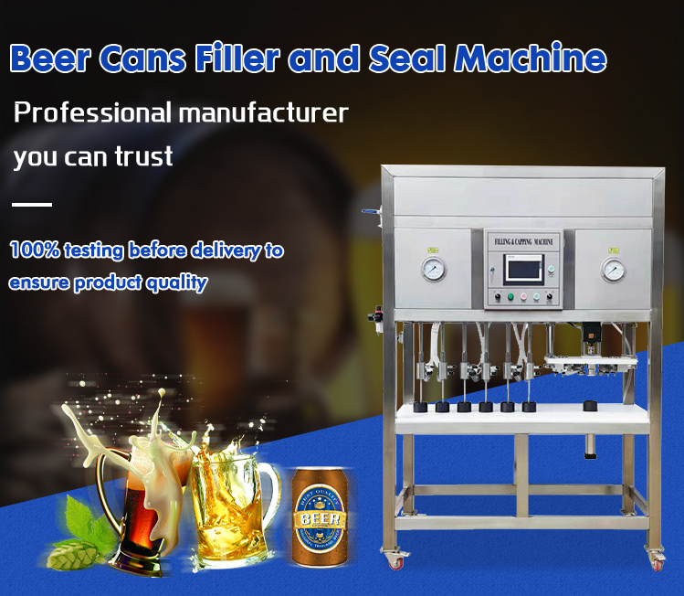 Automatic Beer Canning Line Machine Craft Beer Can Filling Sealing Machine Turnkey Brewery Can Filler