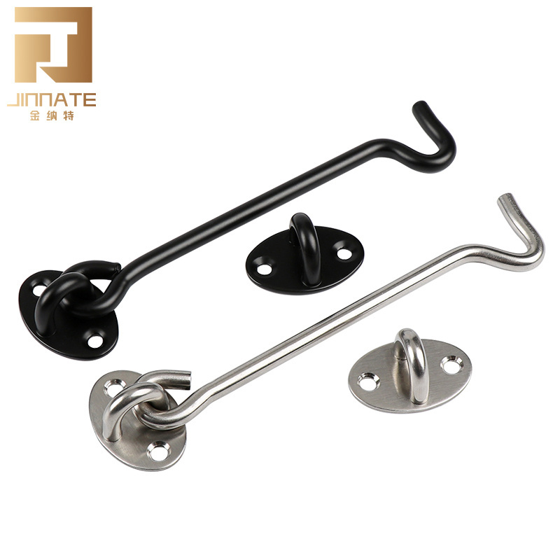 Barn Door Lock Hook and Eye Latch Heavy Duty Stainless Steel Hook Lock Latch for Doors