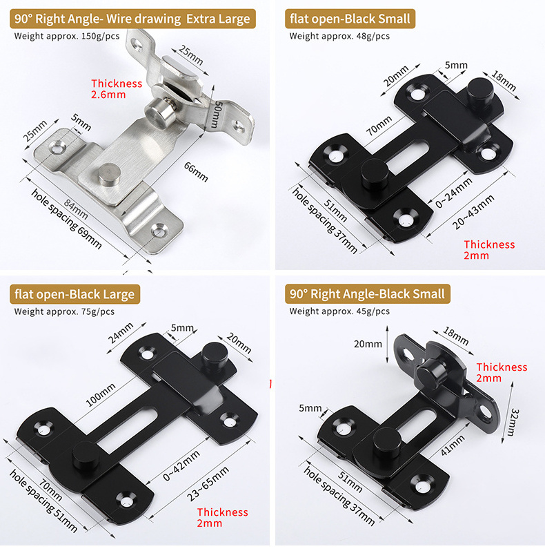 2024 Jinnate Door Bolt Latch Lock Flip Latch Farm Gate Latch