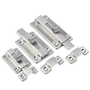 Jinnate Stainless Steel Door Latch Sliding Lock Barrel Bolt Push Button Spring Loaded Latch