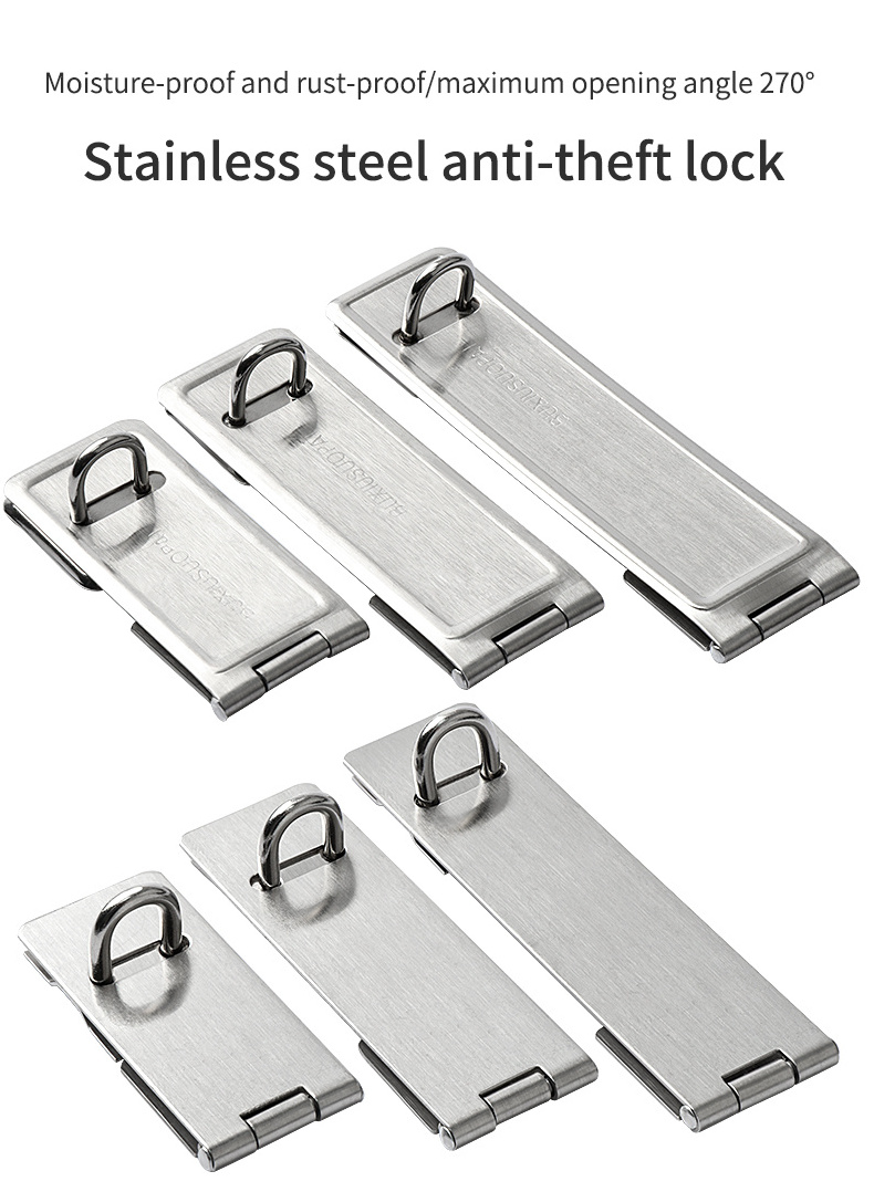 Jinnate Stainless Steel Lock Catch Door Cylinder Lock Finger Print Door Lock Padlock Clasp