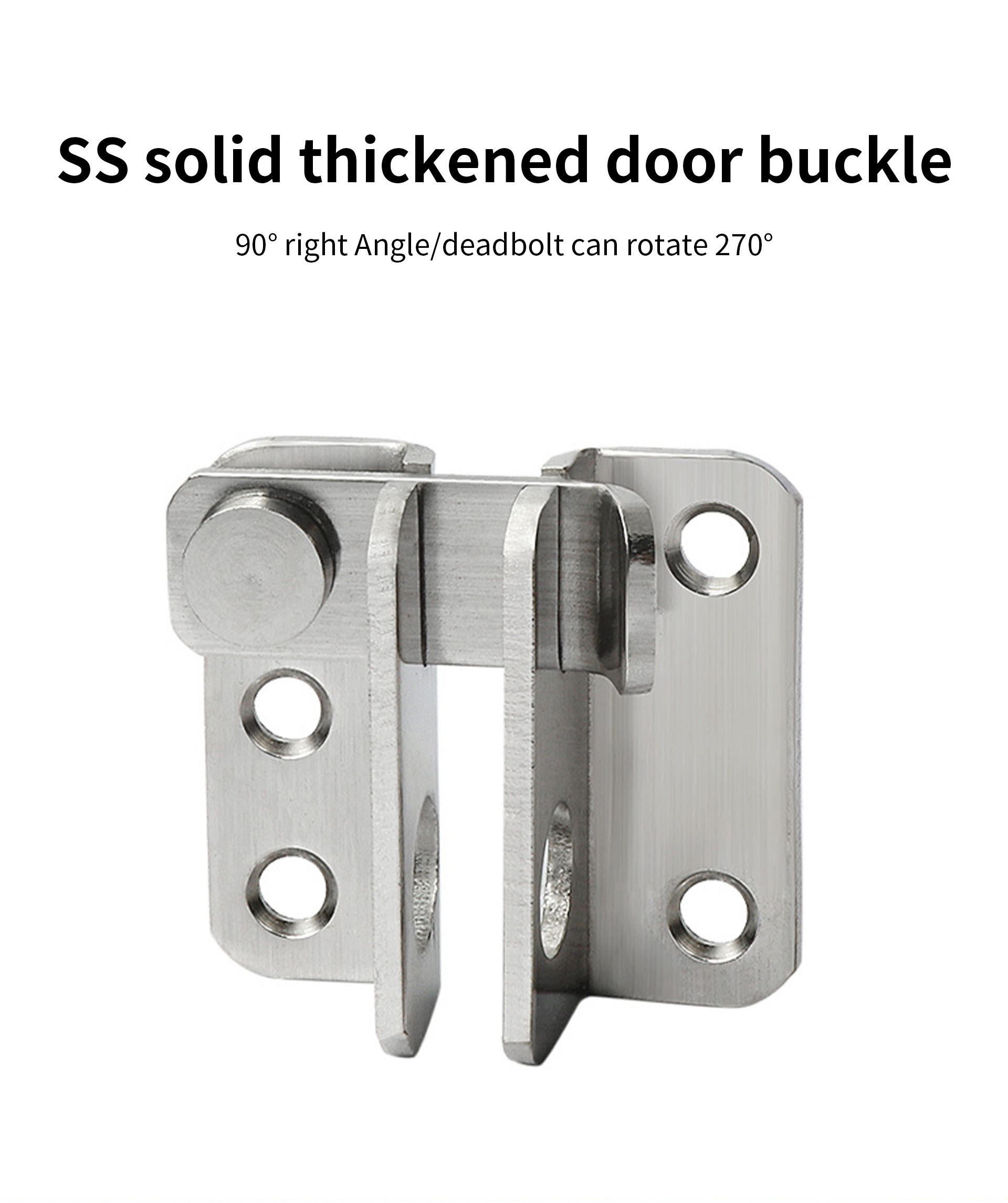 Stainless Steel Bolt Anti-theft Security Door Thicken Bolt Locker Furniture Lock