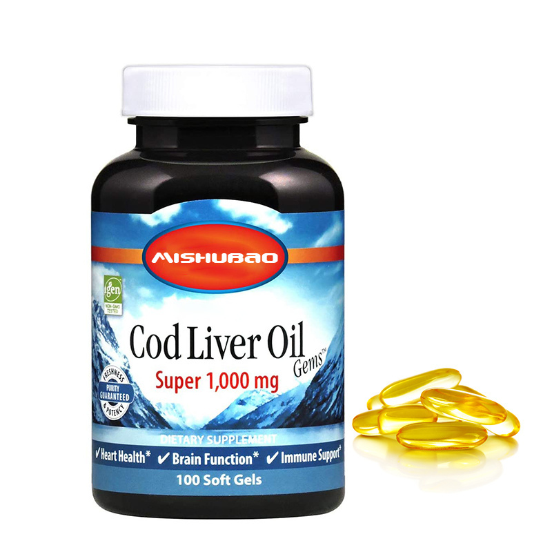 Private label cod liver oil softgel halaal anti-aging cod liver oil softgel capsules