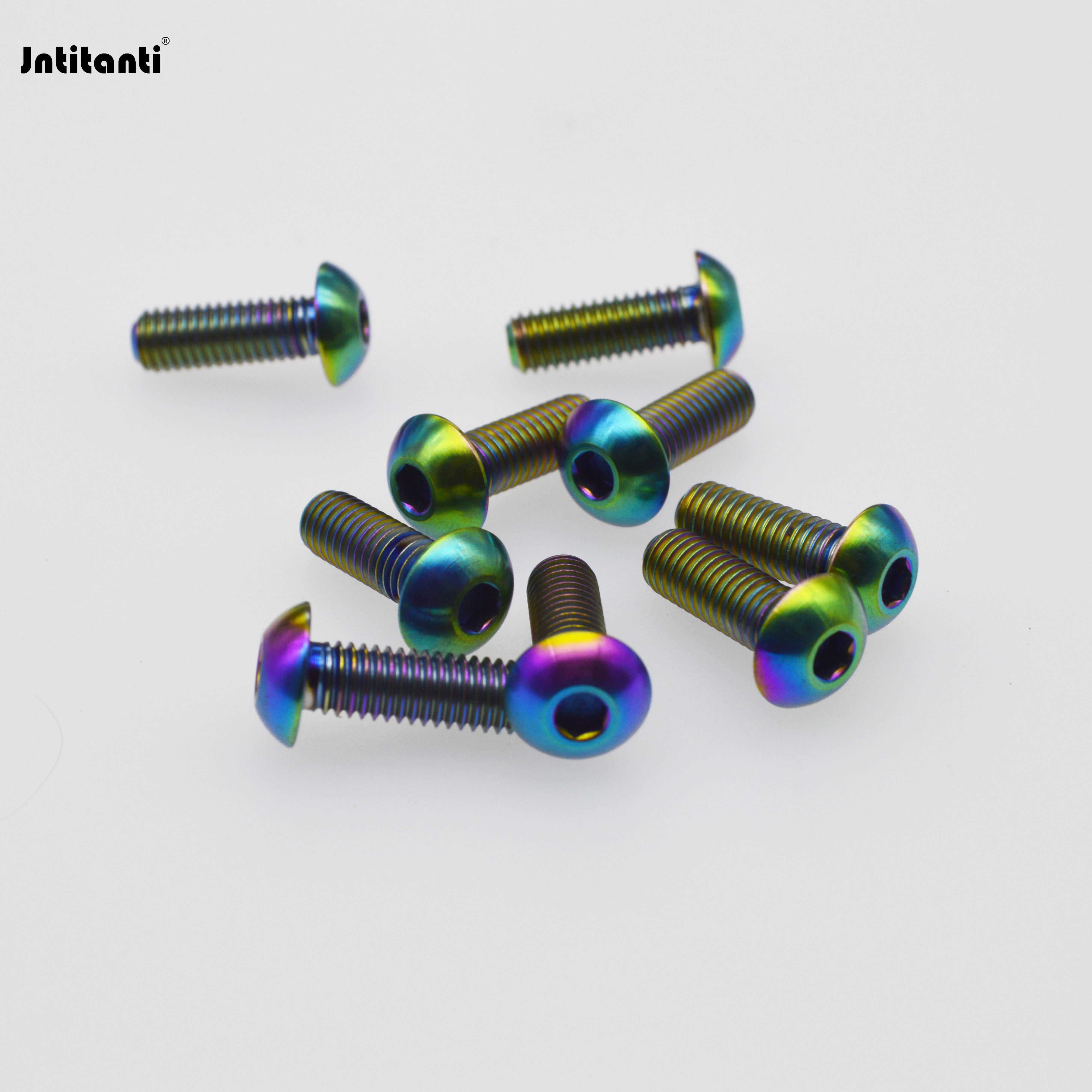 Jntitanti Rainbow Color Gr.5 Titanium alloy Button Head Bolt for Automobile  Body Kit Refitting