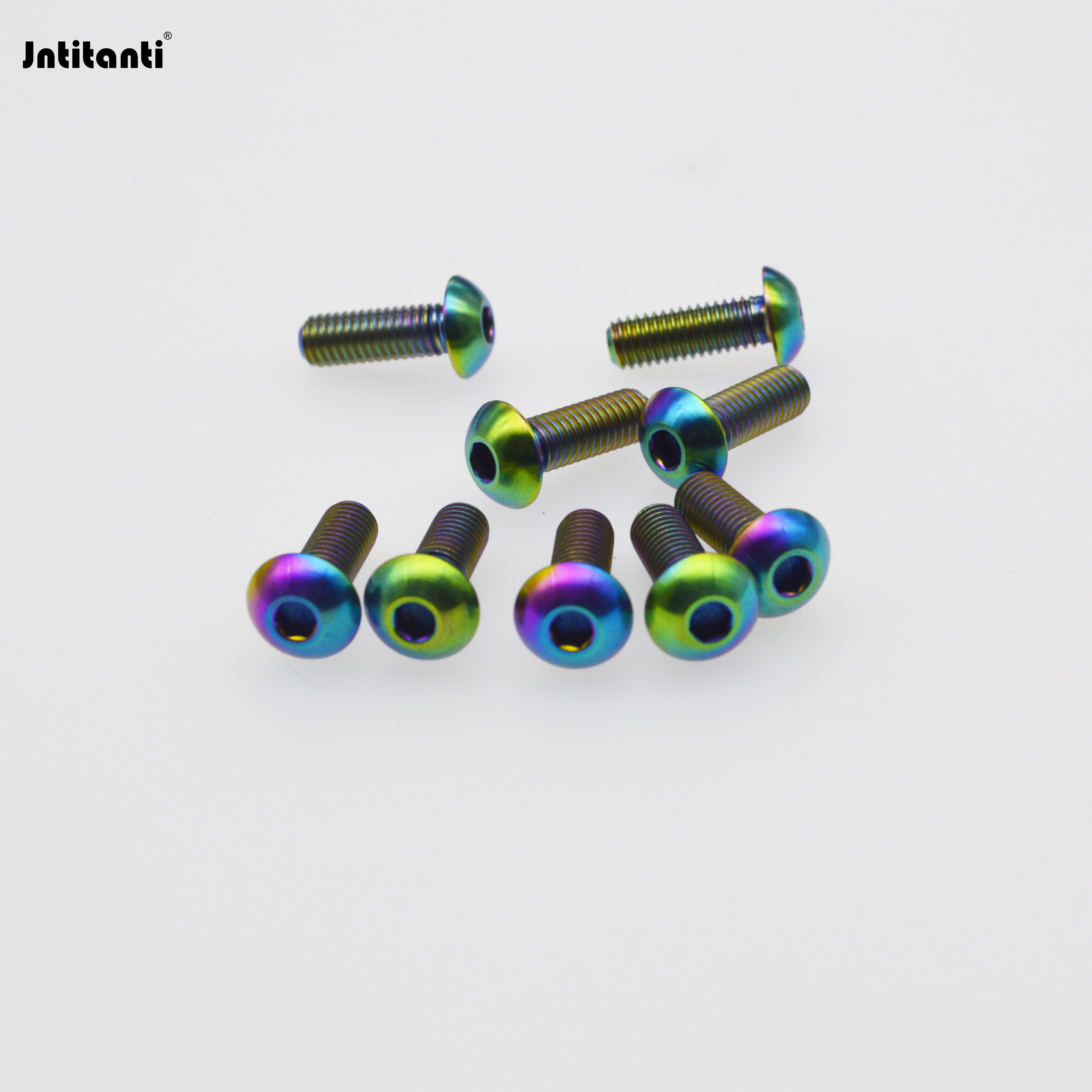 Jntitanti Rainbow Color Gr.5 Titanium alloy Button Head Bolt for Automobile  Body Kit Refitting