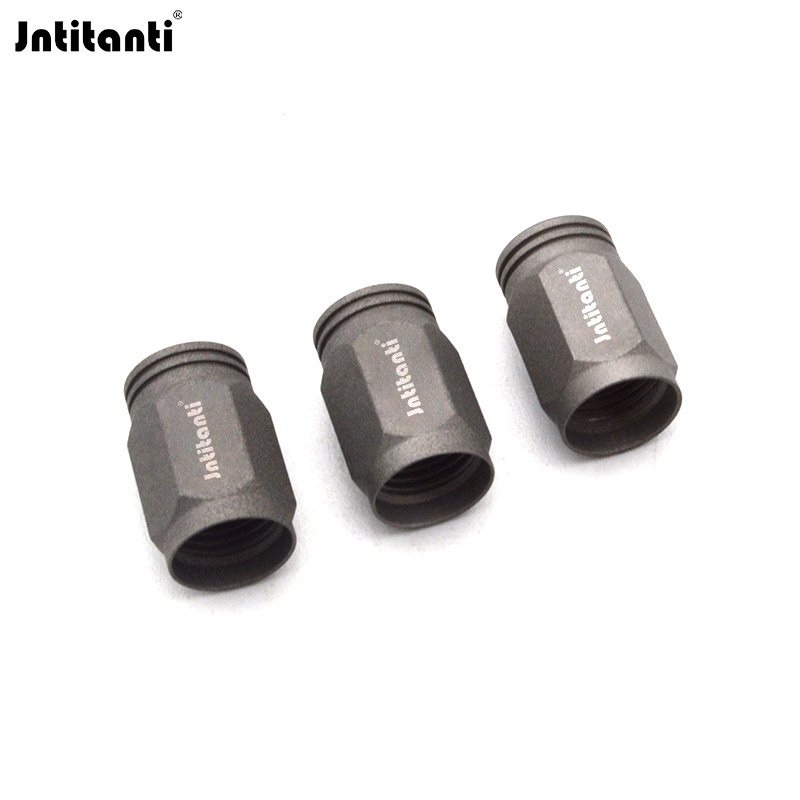 Jntitanti high quality Custom color Gr.5 titanium wheel valve stem caps