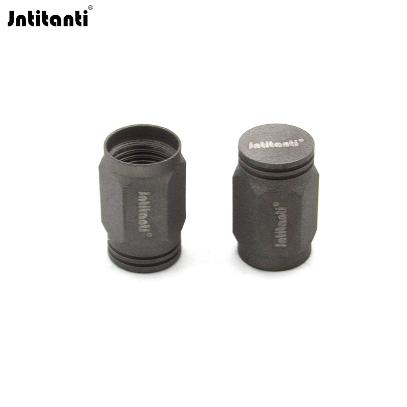 Jntitanti high quality Custom color Gr.5 titanium wheel valve stem caps