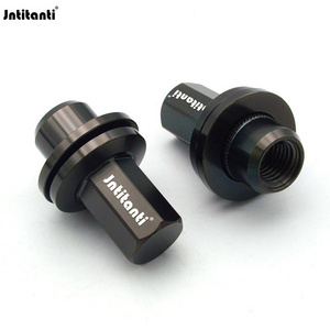 High Performance Black Color Closed End Heptagon Gr.5 Ti-6Al-4V Auto Wheel Lug  Nuts M12x1.5 for Toyota Lexus Jaguar