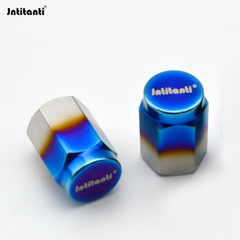 Jntitanti high quality Custom color Gr.5 titanium wheel 4pcs tire valve stem caps