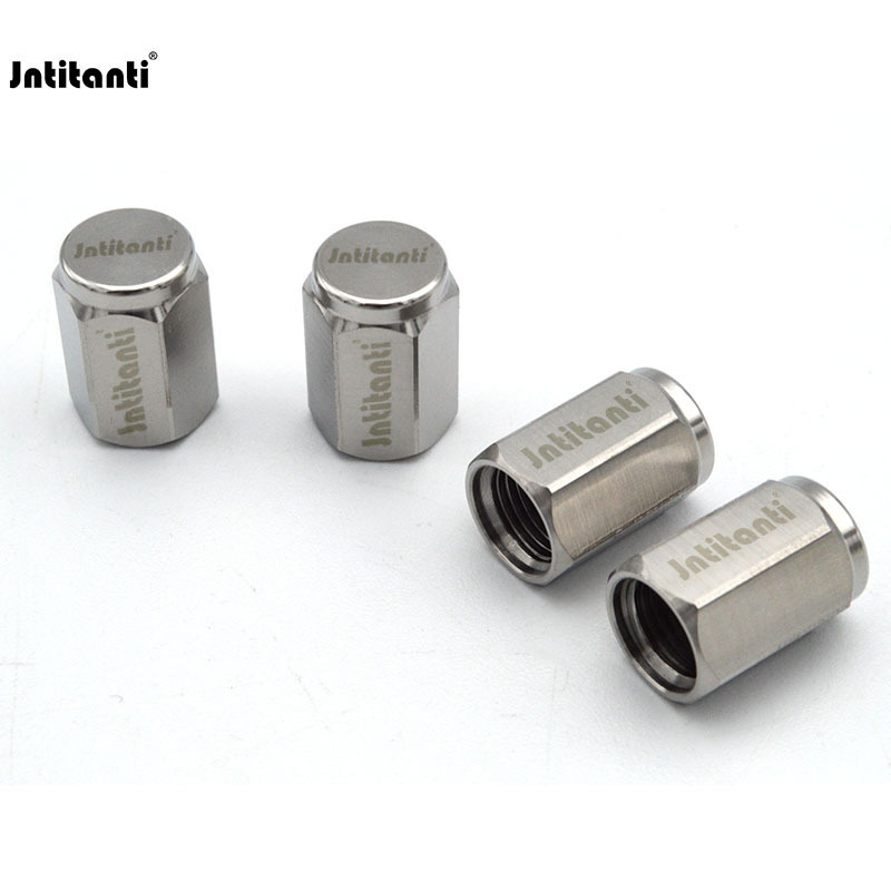 Jntitanti high quality Custom color Gr.5 titanium wheel 4pcs tire valve stem caps