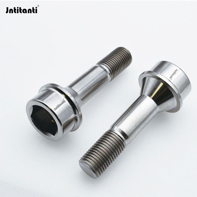 China factory 10.9 Grade High Performance Precision Light Weight Beautiful Gr.5 Titanium Alloy Auto Lug Bolts for Ferrari