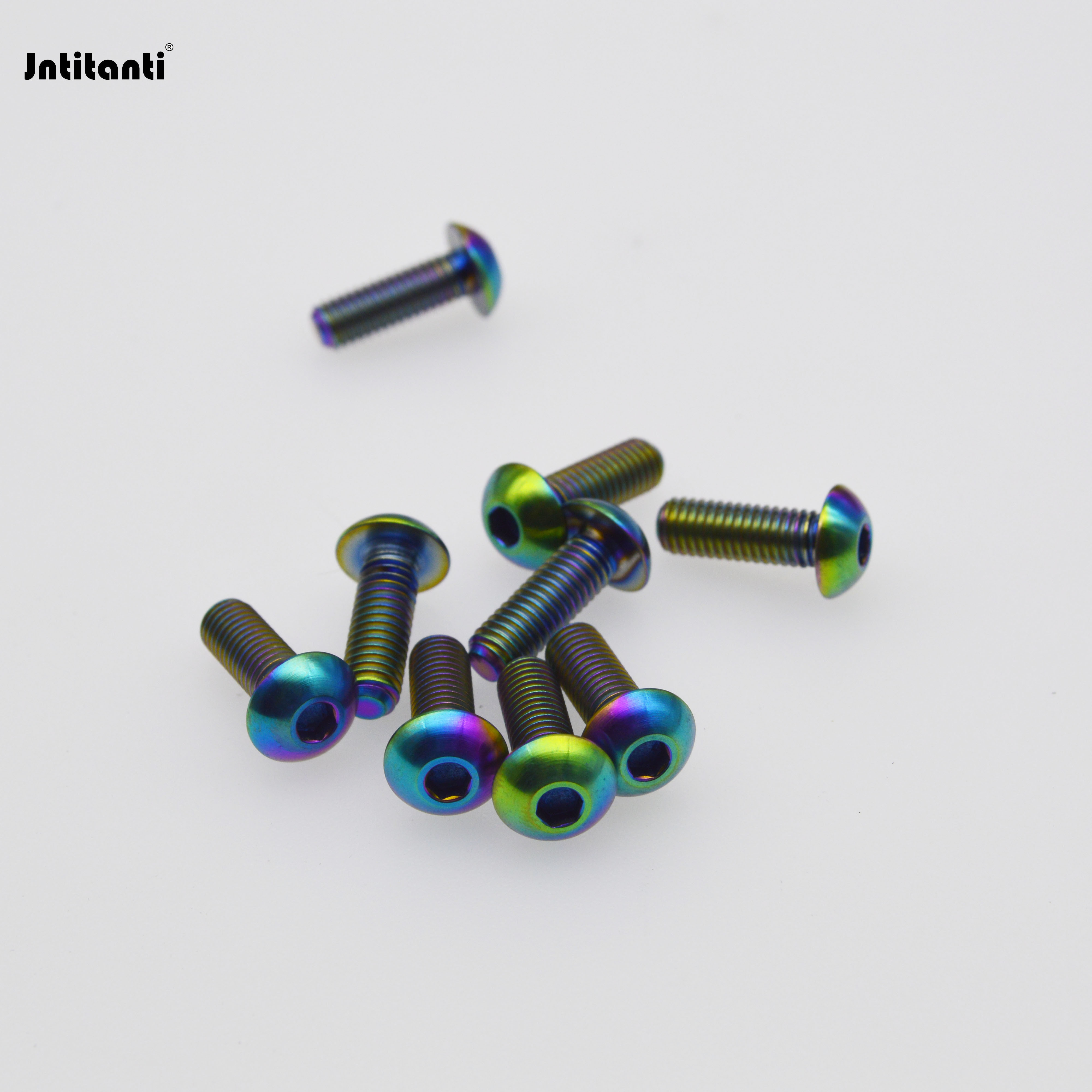 Jntitanti Rainbow Color Gr.5 Titanium alloy Button Head Bolt for Automobile  Body Kit Refitting