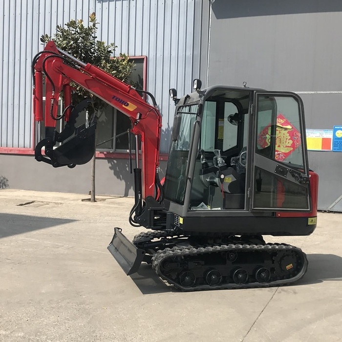 TOHO Mini Excavator 2.5 Ton mini escavadeira digger thumb bucket excavator excavators 2.5T bucket swing boom for sale