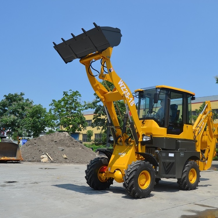 WZ25-18 mini wheel loader with backhoe attachment for sale, small backhoe loader for sale