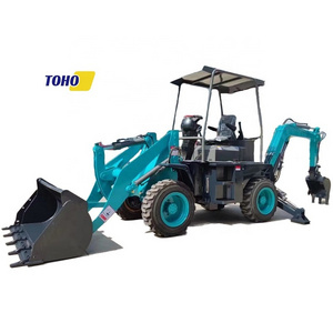 Free Shipping!!!shandong 4 Wheel Drive  Backhoe excavator Loader TH10-50 farm Loader Mini Backhoe Loader with kubato EPA engine