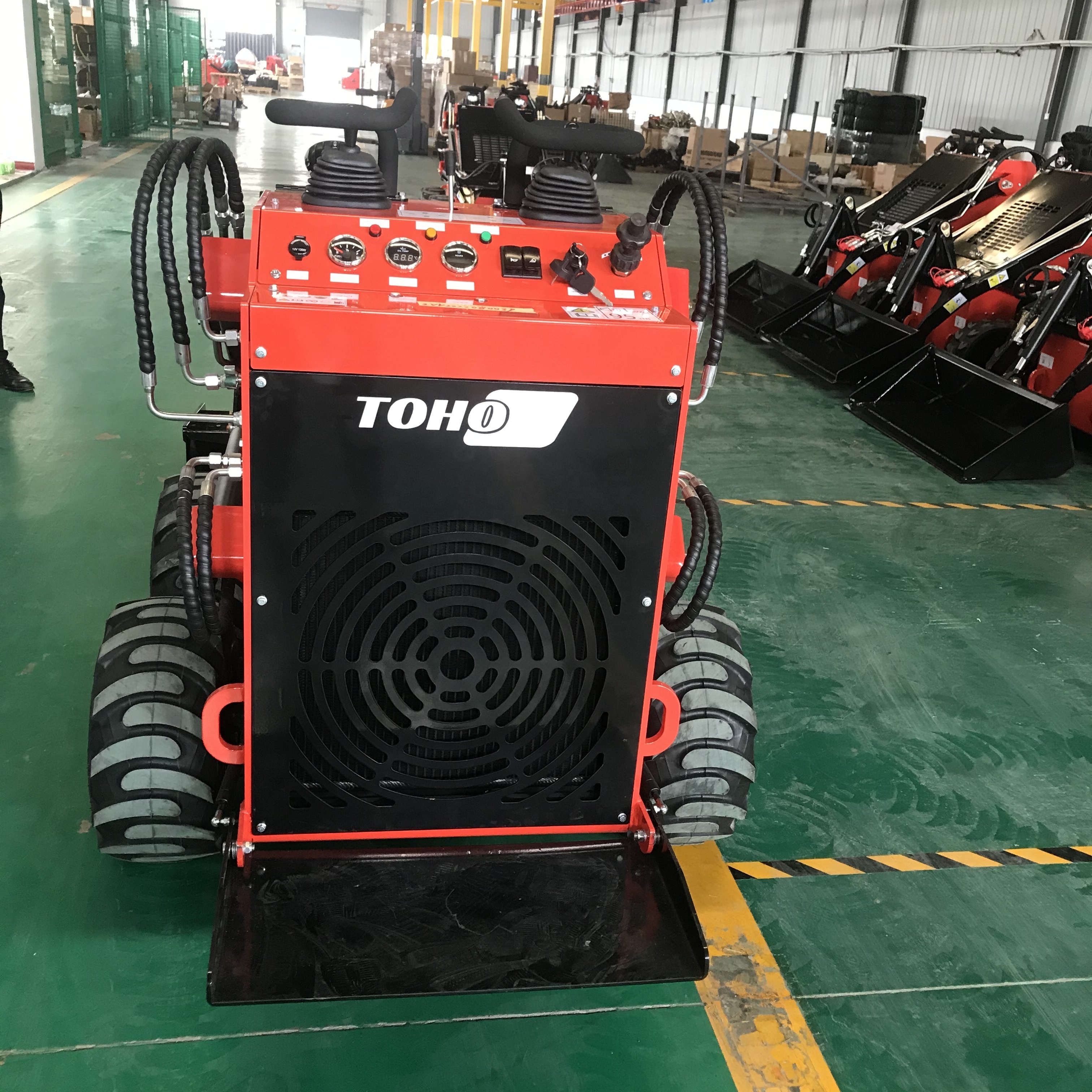 23HP gasoline EPA engine Mini multifunctional tire loader Multifunction Snow Removal machinery small skid steer loader