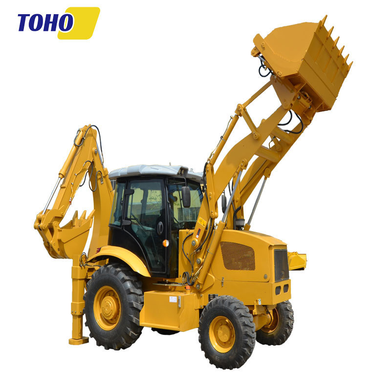 China Mini Tractor bucket Front End Compact Backhoe Loader  4x4 Backhoe Loader  For Sale