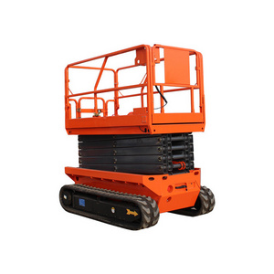 10 meters Mini Platform Scissor Crawler Lift Small Tracked Electric Lift One Man Lifter