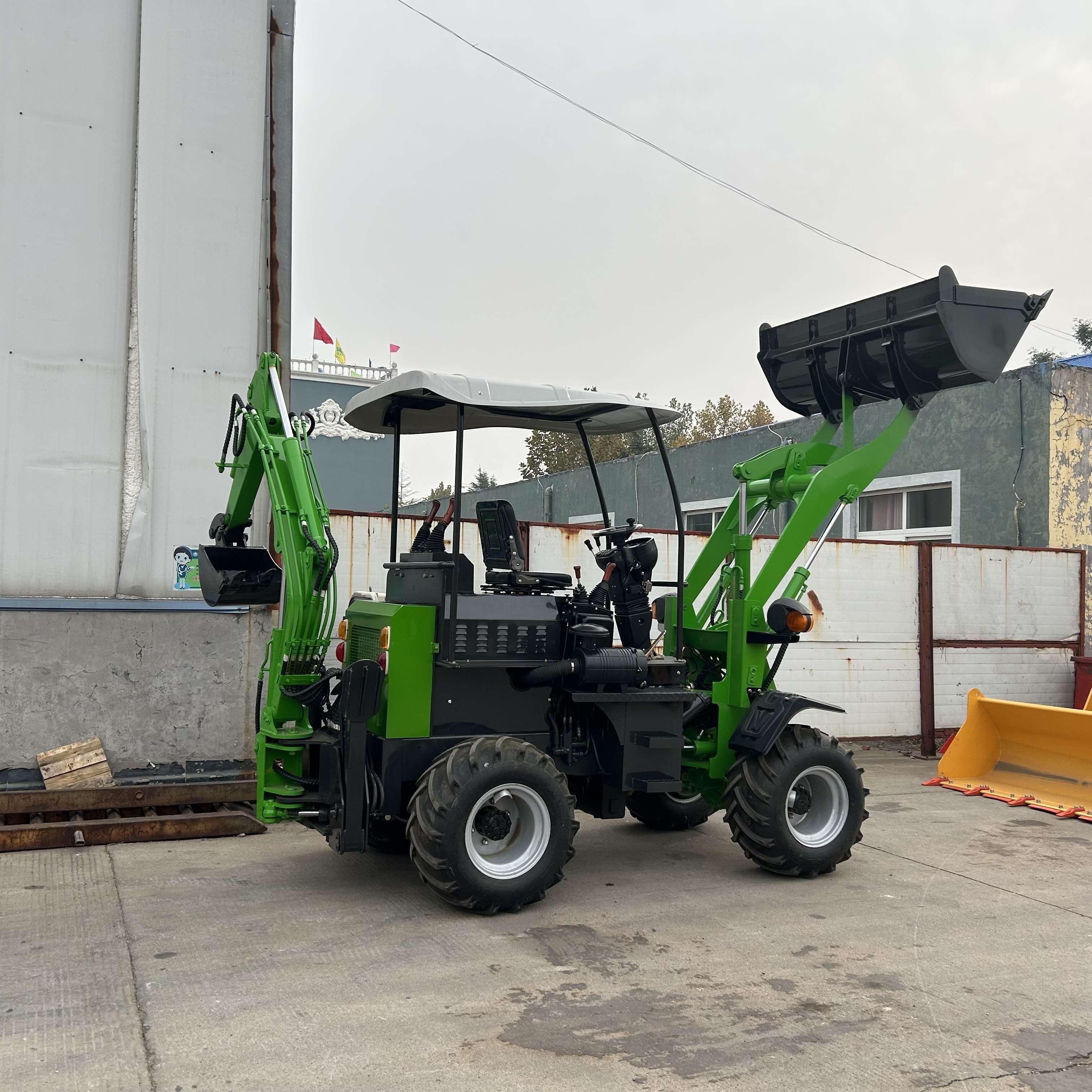 China compact small tractor backhoe loaders high quality mini wheel loader machine