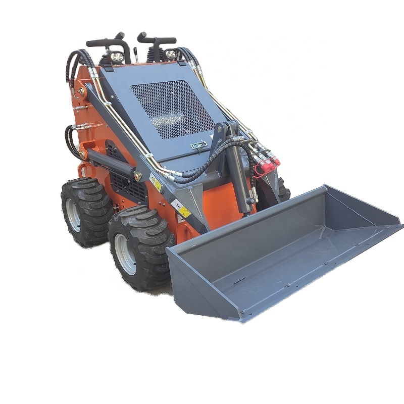 23HP gasoline EPA engine Mini multifunctional tire loader Multifunction Snow Removal machinery small skid steer loader