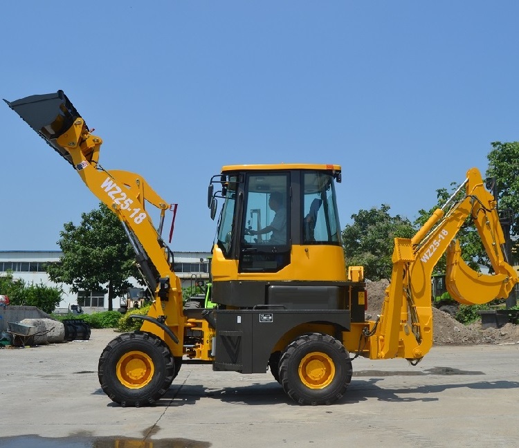 WZ25-18 mini wheel loader with backhoe attachment for sale, small backhoe loader for sale