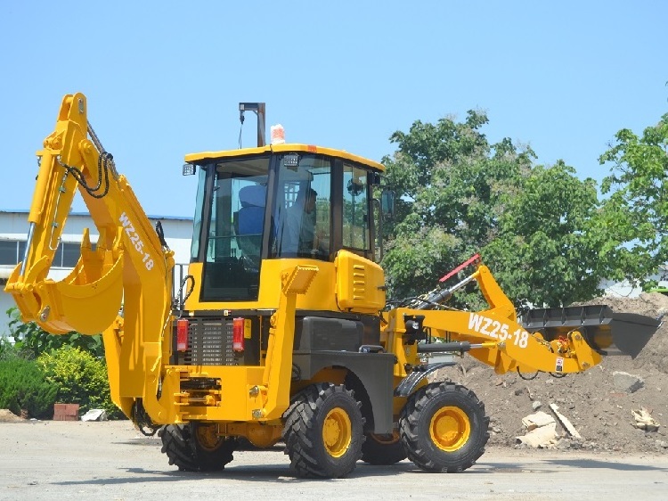 WZ25-18 mini wheel loader with backhoe attachment for sale, small backhoe loader for sale