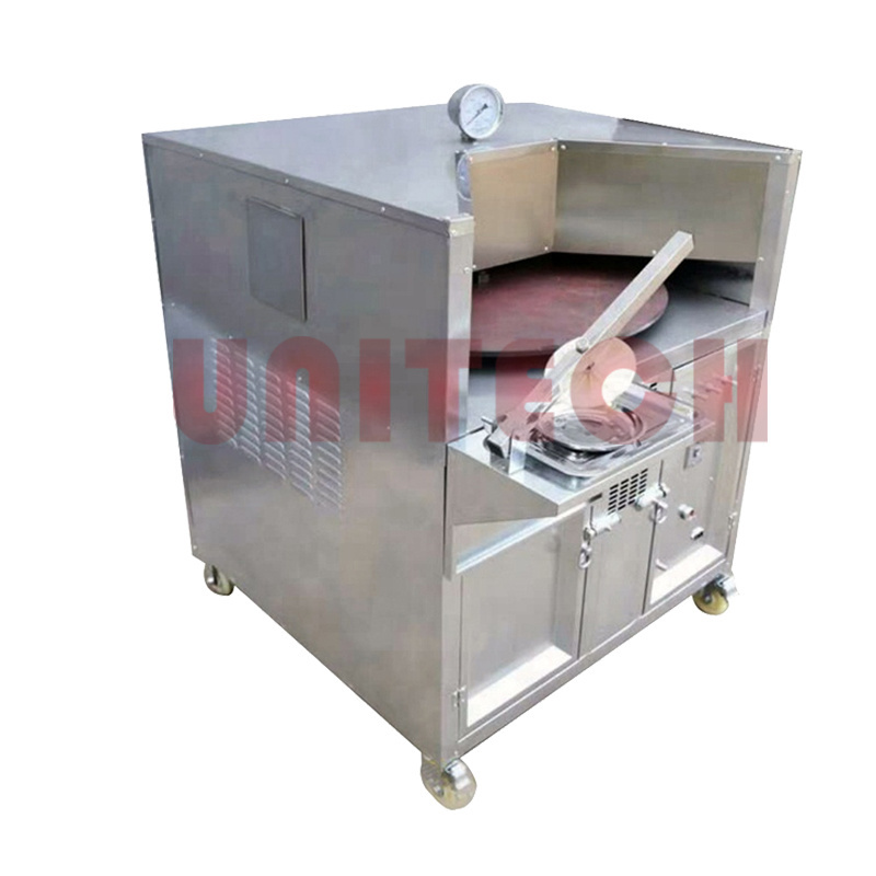 Stainless Steel flat roti bread maker Making machine arabic pita bread  naan tandoori  round gas baking oven