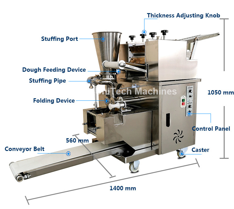 Grain Product Making Machines Commerical Dumpling Spring Roll Maker Machine By changing size and mold