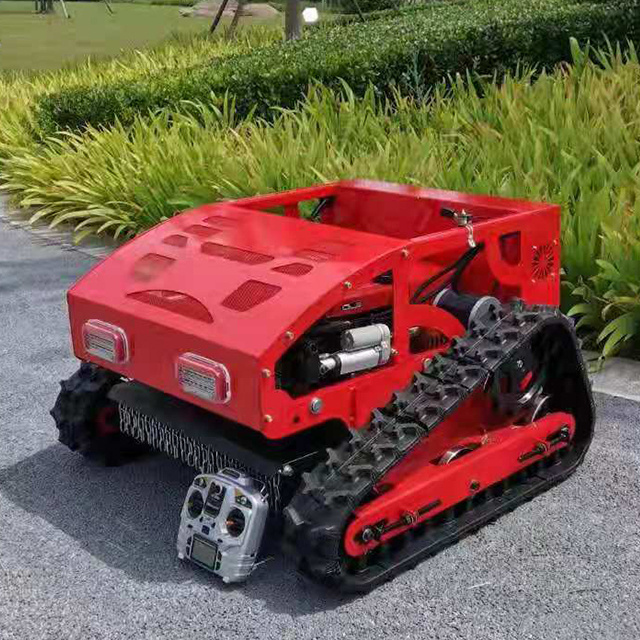 Factory Wireless Control Gasoline Lawn Mowing Machine Truck Remove Mini Cat Control Lawn Mower