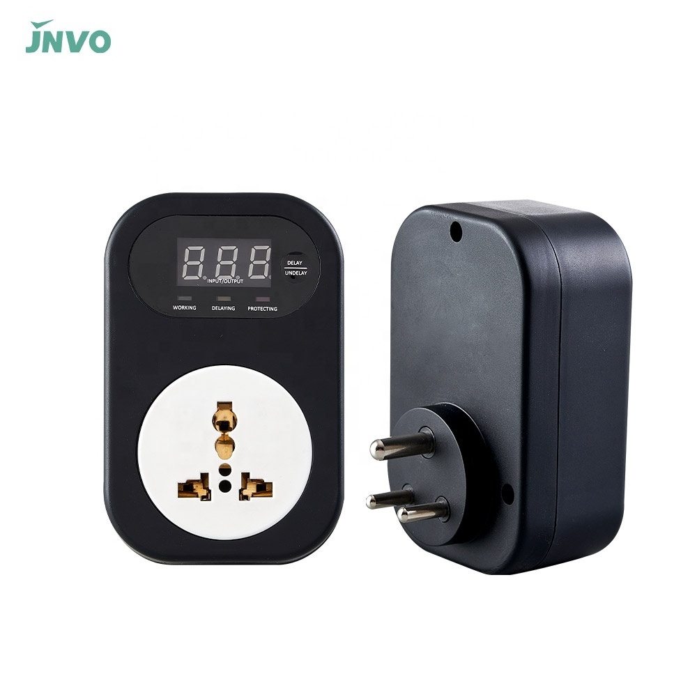 jnvopower single phase digital adjustable home 110v 220v ac power automatic over under voltage protector