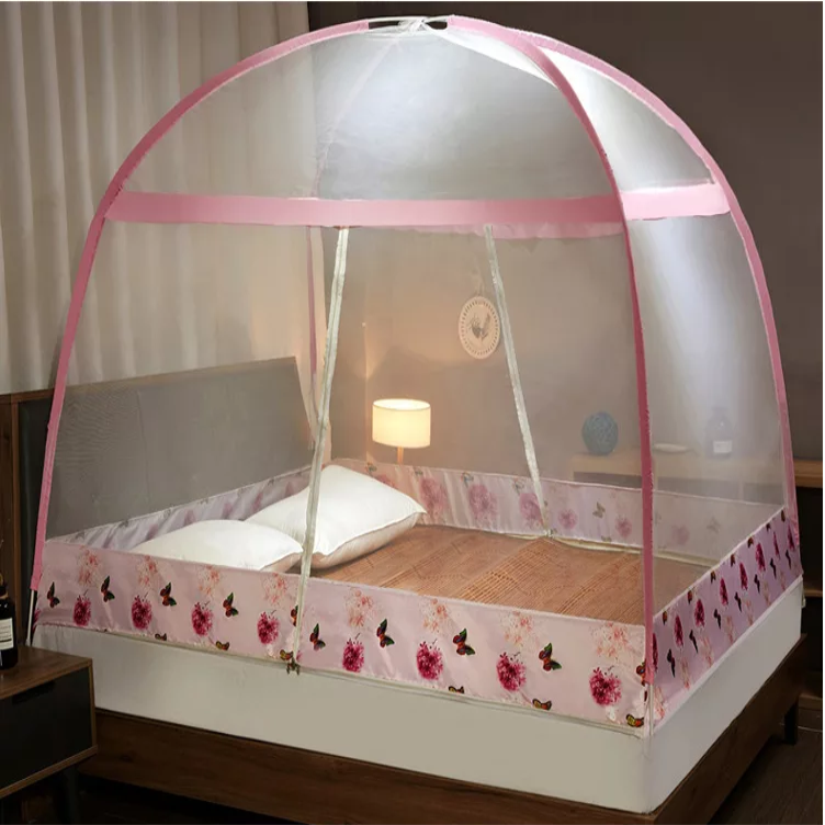 Mongolian yurt  mosquito net  with zipper double-door mosquito nets canopy