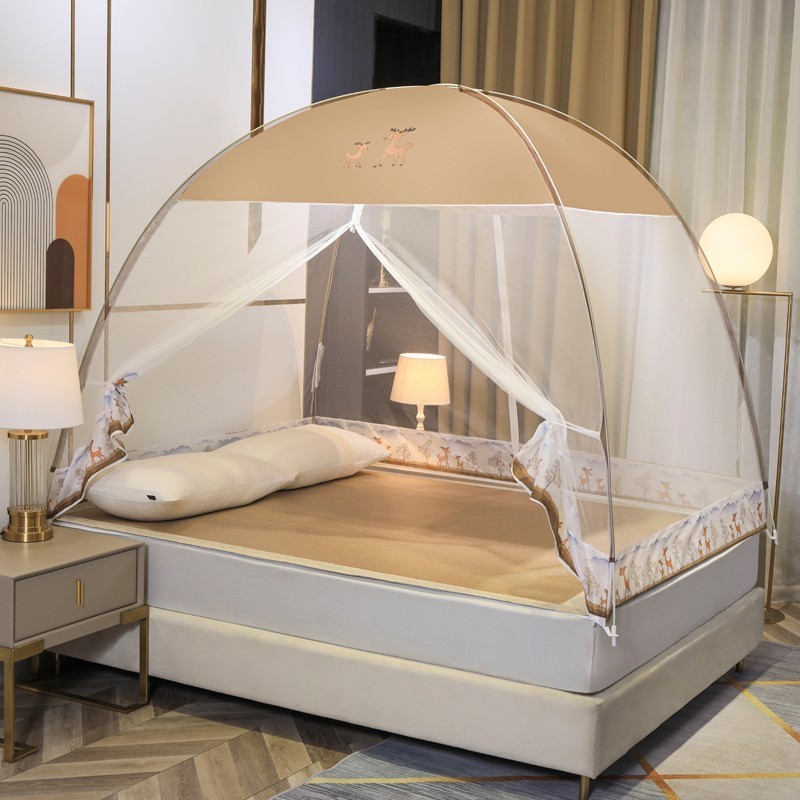 Mongolian yurt  mosquito net  with zipper double-door mosquito nets canopy