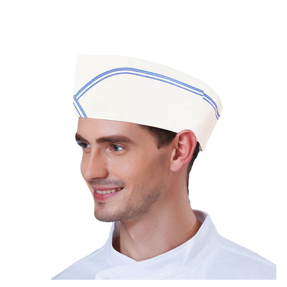 Forage-Cap Paper Chef Hats For Men Paper Disposable Soda Jerk Paper-Cap Chef Hat